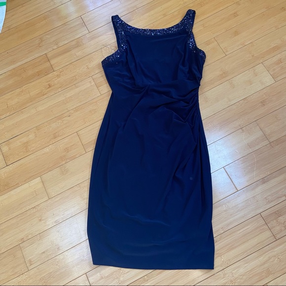 NWT American Living navy elegant knee midi dress plus - Picture 9 of 9